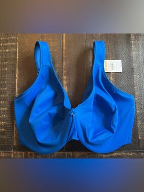 DELIMIRA Sky Blue Minimizer Bra Underwired Wide Strap W580